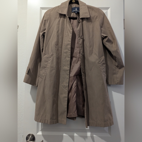 London Fog Classic Brown Trench Coat - Picture 1 of 3